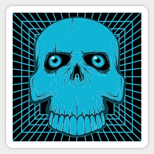 SKULL ON GRID #4 Sticker